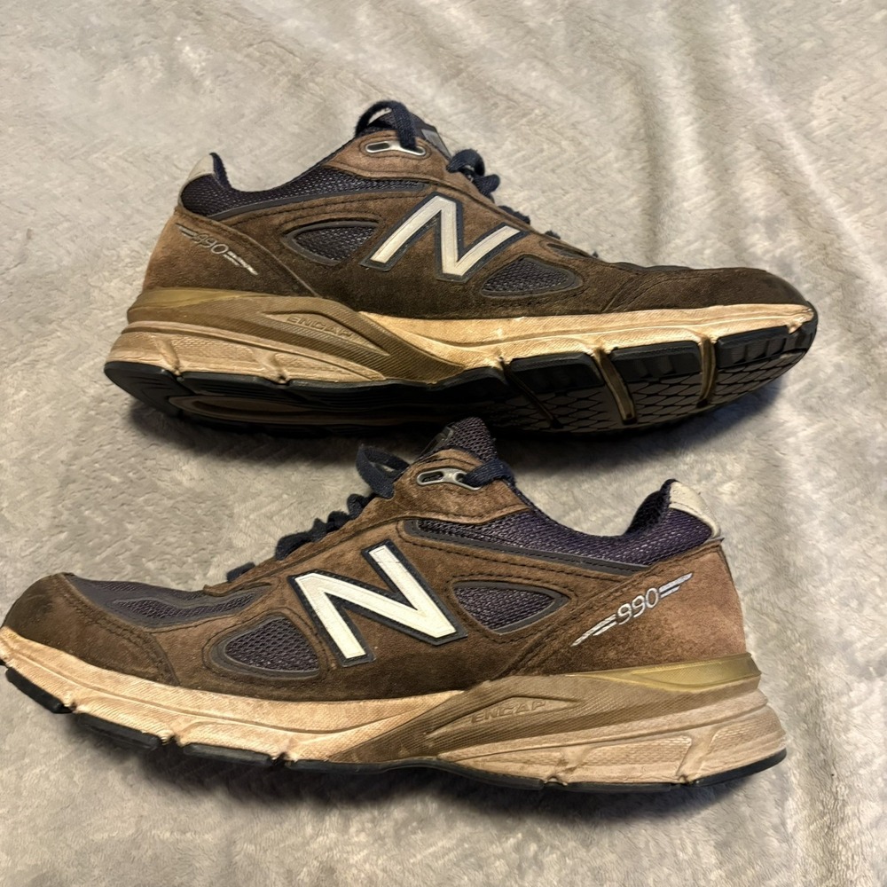 New Balance 990v4 Made In USA Men's Size 9.5 Navy Colorway Running Shoes